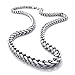 KONOV Stainless Steel Mens Necklace Link Chain - Silver - Length 22 inch