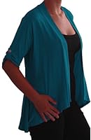 Eyecatch - Emily Womens Open Casual Jersey Cardi Ladies Plus Size Cardigan Sizes 14 - 28