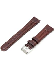 Voguestrap TX74320HN Allstrap 18mm Honey Regular-Length Double Pad Oil Leather With Tab Watchband