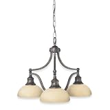 Royce Lighting RC800/3-27 Fairlawn Three-Light Chandelier Peruvian Bronze with White Alabaster Globes