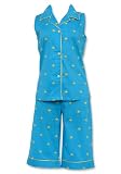 Frankie & Johnny Fleur de Lis Sleeveless Crop Pajama