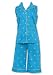 Frankie & Johnny Fleur de Lis Sleeveless Crop Pajama