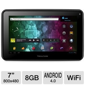 Visual Land Prestige 7 Internet Tablet 7-Inch Android 4.0 (Black)