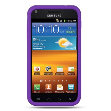 VMG Sprint Samsung Galaxy S II S2 Soft Gel Skin Case Cover - Purple Premium 1-Pc Soft Rubber Gel Silicone Skin Case Cover for SPRINT Samsung Galaxy S2 SII S II EPIC 4G TOUCH Cell Phone [In VANMOBILEGEAR Retail Packaging]