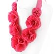 Hot Pink Fabric Necklace