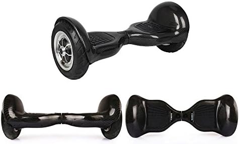 10 Inch Two Wheels Smart Self Balancing Scooters Electric Drifting Board Personal Adult Transporter with LED Light (Carbon Fiber Style)