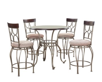 5 PC Langley Swivel Dining Set