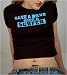 SAVE A WAVE RIDE A SURFER BABYDOLL T-SHIRT FOR JUNIORS AND GIRLS (black)