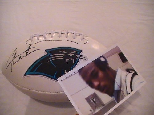 CAM NEWTON SIGNED AUTOGRAPHED CAROLINA PANTHERS LOGO FOOTBALL COA + HOLOGRAM