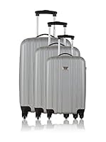 Travel One Set de 3 trolleys rígidos Mandura (Plata)