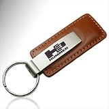 HUMMER H3 Logo Brown Leather Key Chain
