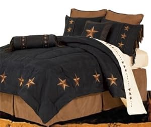 Laredo Black Western Star Comforter Set-twin