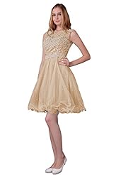 Belted  Beaded Short  Tulle  Ball Gown Evening Dress/Bridesmaid Dress  With Rhinestones