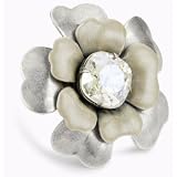 Liz Palacios Silver Blossom Crystal And Enamel