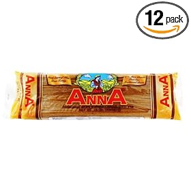 Anna Whole Wheat Spaghetti, 16-Ounce  Bags (Pack of 12)