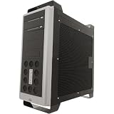 EV Black 802 Mid Tower Case with Carry Handles and Mesh Side Pan