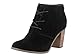Emmy Black Leather Nubuck Booties
