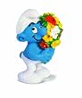 Schleich 20469 - I Puffi, Puffo con mazzo di fiori