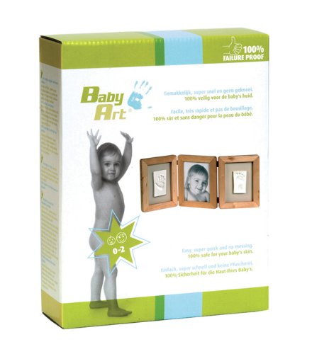 Baby Art 34120020 - Hand und Footprint für Foto und Fuß und Handabdruck, natural (holzfarben)