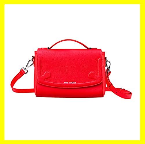 Miss Locker NEW 2015 Women's Red Cute Crossbody Bag Handbag Teen Girl's Messenger Bags Cross Body Bag Leather Satchel Purse w/ Shoulder Strap (Red)