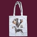 Schnauzer Print Shoulder Tote Bag