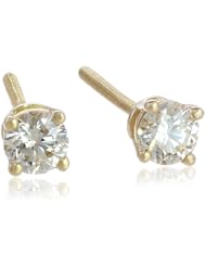 IGI Certified 14k Gold Round-Cut Diamond Studs (1/3 cttw, H-I Color, SI2-I1 Clarity)