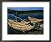 Aymara Boy on Reed Boat on Lake, Lake Titicaca, Puno, Peru Framed Art Poster Print by Eric Wheater, 22x18