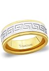 Mens Gold Titanium Ring