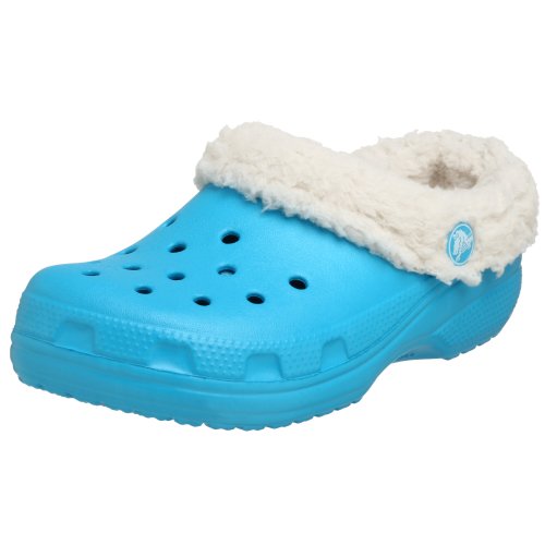 Crocs Mammoth Shearling Clog (Toddler/Little Kid),Electric Blue/Oatmeal,6-7 M US Toddler