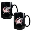 Columbus Blue Jackets 2pc Black Ceramic Mug Set - Primary Logo NHL Hockey