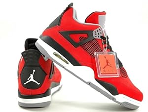 Mens Nike Air Jordan Retro 4 TORO BRAVO Basketball Shoes Fire Red/White/Black/Cement Grey 308497-603 Size 9.5