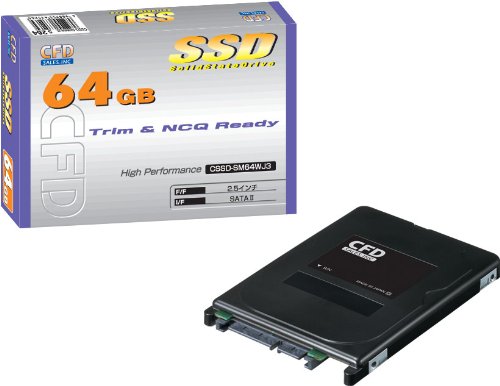 シー・エフ・デー販売 WJ3シリーズ2.5インチSATA接続SSD DRAM搭載(DDR2-128MB) JM612コントローラー Trimコマンド&NCQ 対応CSSD-SM64WJ3