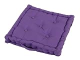100% Cotton Purple Floor Cushion, 50 x 50 x 10 cm
