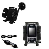 Samsung SGH-E630 Flexible Auto Windshield Holder with Car Charger - Uses Gomadic TipExchange