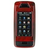 PCMICROSTORE Brand LG Voyager VX-10000 VX10000 Red Wood Style Design Snap-On Case Cover with Removable Swivel Belt Clip