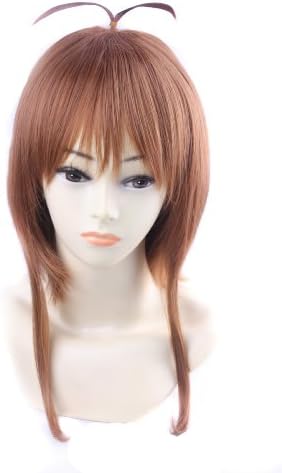 FENGSHANG Cardcaptor Sakura Kinomoto Sakura Long Cosplay Wigs 17 Inches Brown
