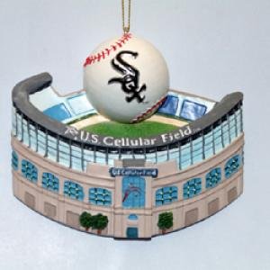 Kurt Adler 3-1/2-Inch Chicago White Sox Cellular Field with Baseball Ornament