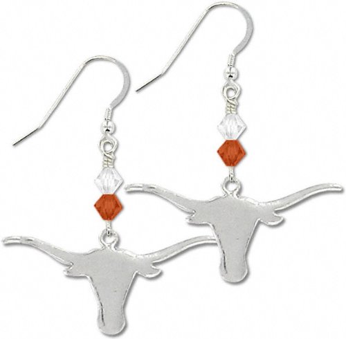 Texas Longhorns Bicone Crystal Earrings