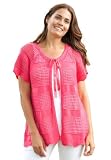 Short sleeve crochet knit cardigan