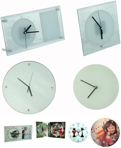 4Pcs Blank Sublimation Glass Clock
