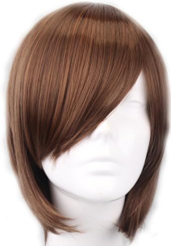 Simpleyourstyle SYNTHETIC Short Bob Natural Black Brown Head Women Wig for Mothers' Day Daily Wear Party Hair Wigs dark Brown Wig (Light Brown)