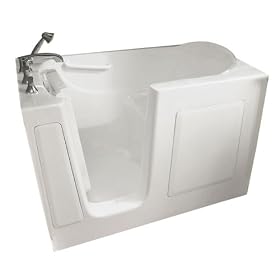 American Standard 2848.100.WLW 28-Inch by 48-Inch Walk-In Bath Whirlpool System, Left Side Drain, White