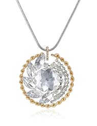 Steve Madden Crystal Gem Long Pendant Necklace, 35"