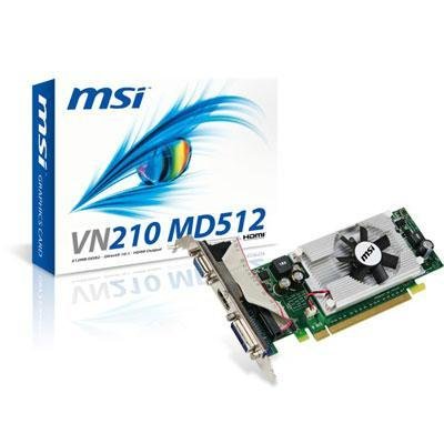 MSI Geforce 210 512 MB DDR2 PCI-Express 2.0 Graphics Card MD512