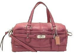 Authentic Coach Leather Reese Convertible Duffle Satchel Bag 17803 Ginger Beet Pink