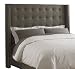 Skyline Furniture Linen King Nail Button Wingback Headboard, Gray Skyline Furniture Linen King Nail Button Wingback Headboard, Gray