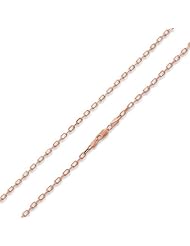 14K Rose Gold Plated Sterling Silver Cable Chain Necklace 3.1mm (16, 18, 20, 22, 24, 30 INCH)
