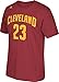 Lebron James Cleveland Cavaliers Burgundy Jersey Name and Number T-shirt