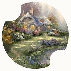 Everett's Cottage - Thomas Kinkade Coasters for Your Car