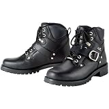 Tour Master Nomad Men's Leather Street Motorcycle Boots - Color: Black, Size: 14